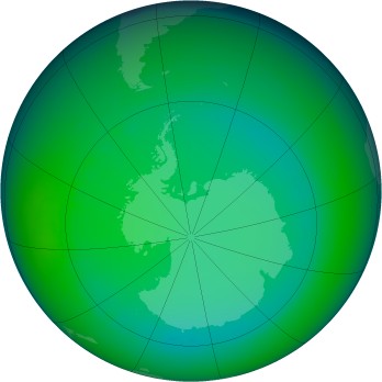 July 2007 monthly mean Antarctic ozone